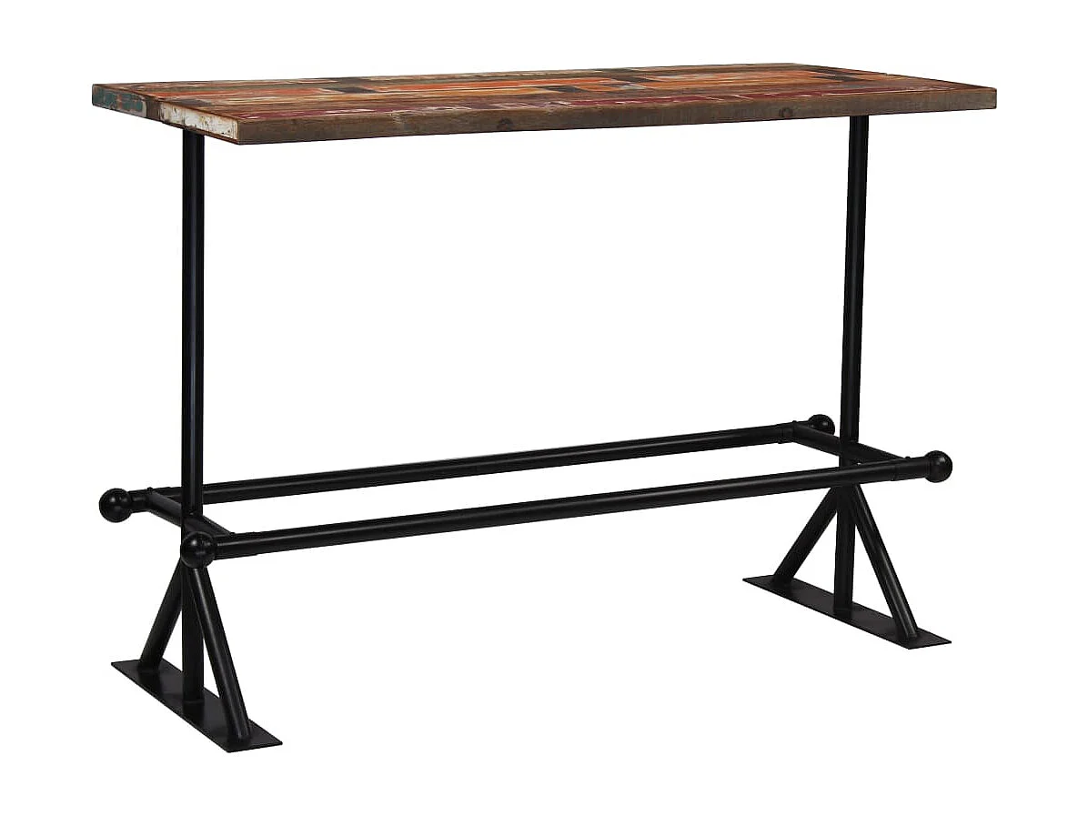 Bartisch Massives Altholz Mehrfarbig 150x70x107 cm