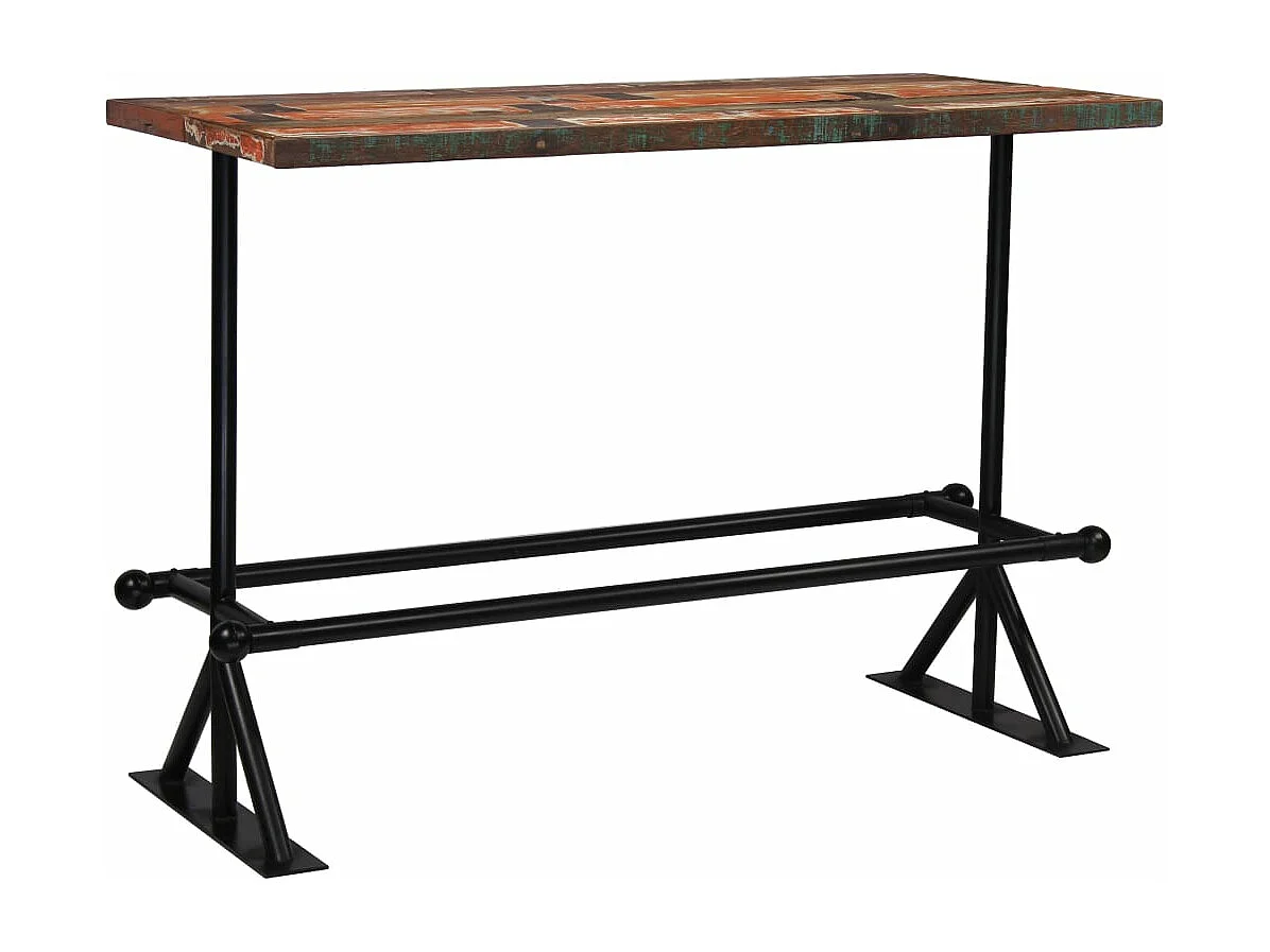 Bartisch Massives Altholz Mehrfarbig 150x70x107 cm