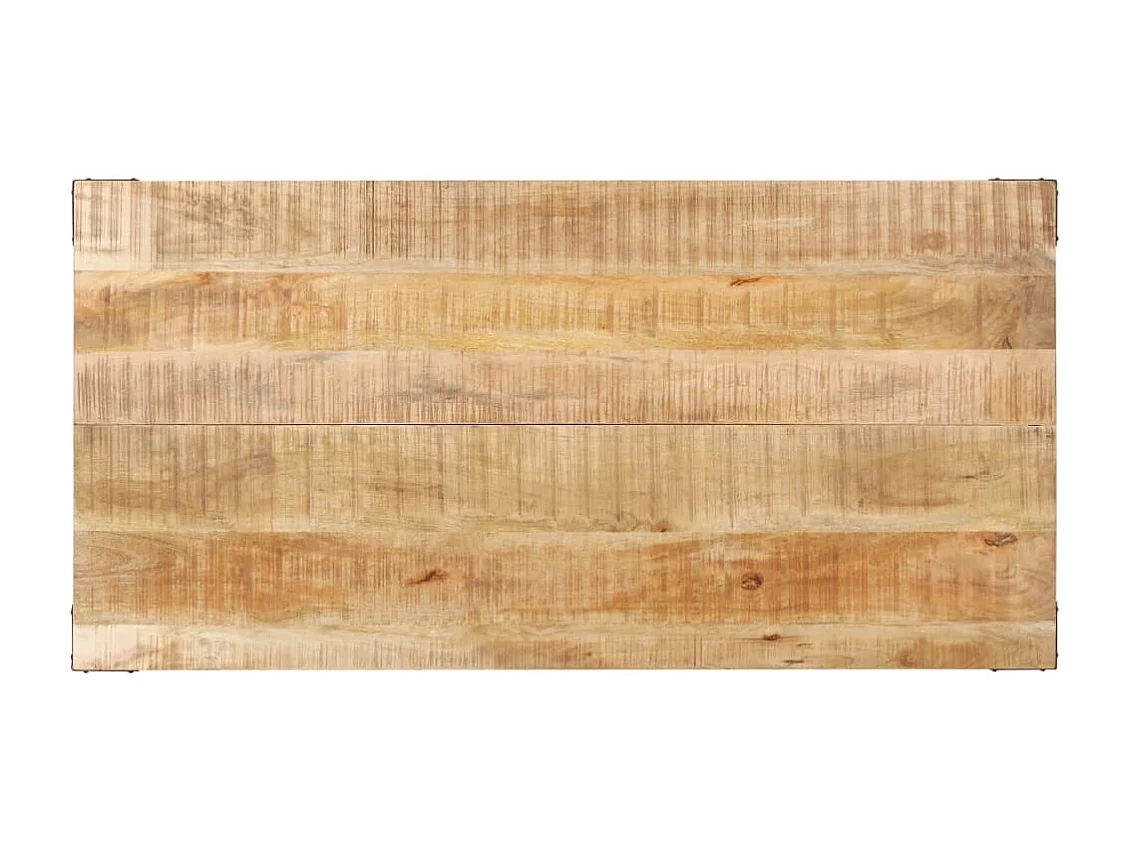 Mesa de jantar 140x70x76 cm madeira de mangueira maciça áspera