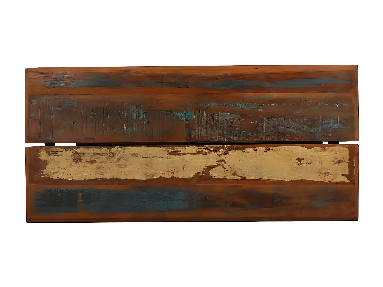 Mesa de bar de madera maciza reciclada 150x70x107 cm