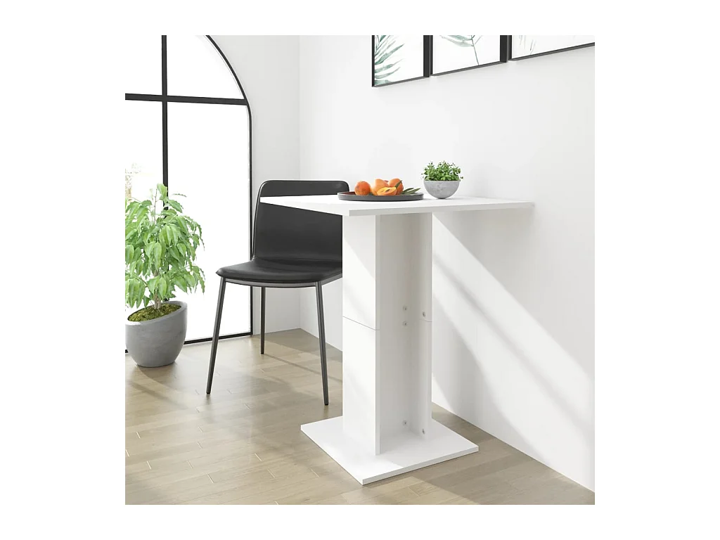 Table de bistro Blanc 60x60x75 cm Bois d'ingénierie