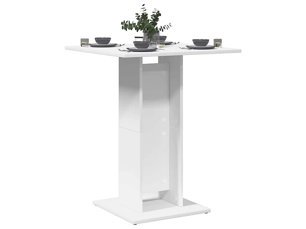 Table de bistro Blanc 60x60x75 cm Bois d'ingénierie