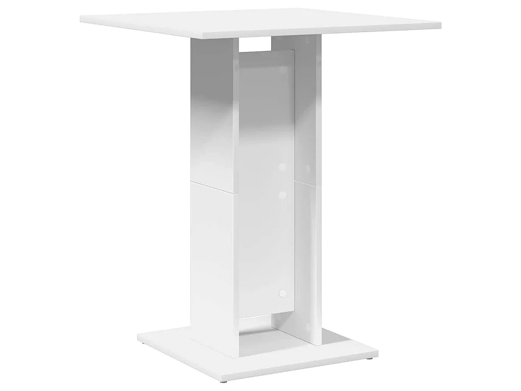 Table de bistro Blanc 60x60x75 cm Bois d'ingénierie