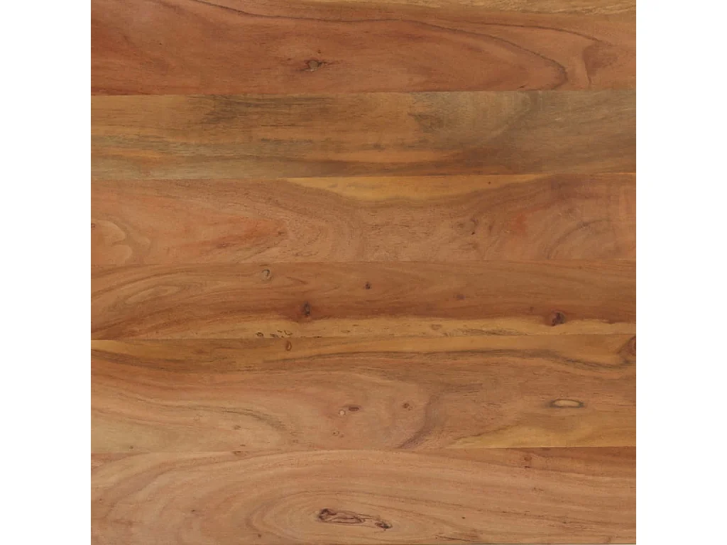 Mesa de jantar madeira de acácia maciça e aço 120x60x76 cm