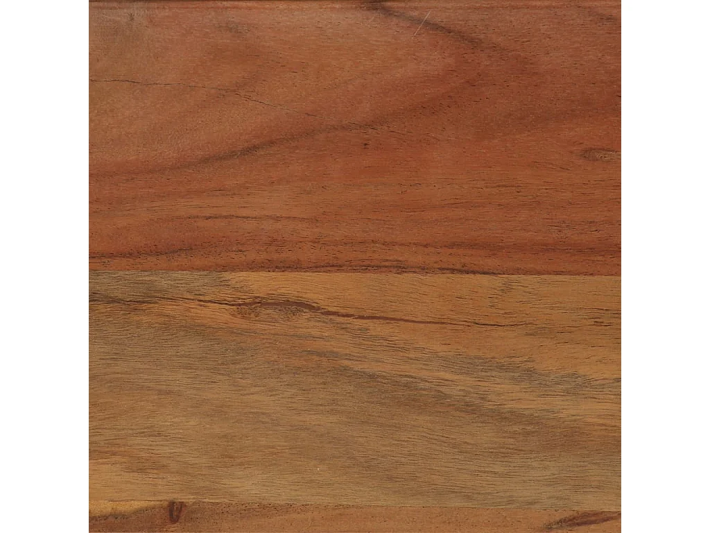 Mesa de jantar madeira de acácia maciça e aço 120x60x76 cm