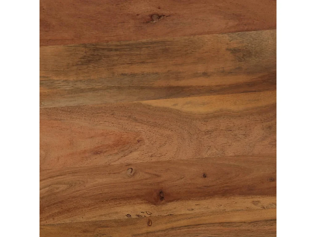 Mesa de jantar madeira de acácia maciça e aço 120x60x76 cm