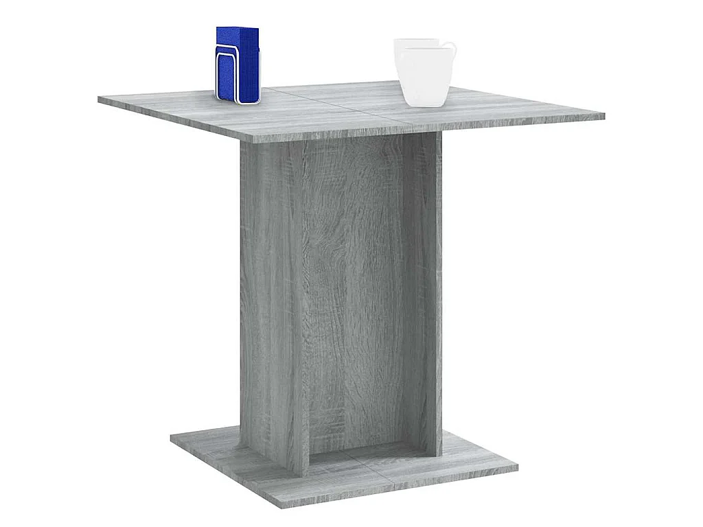 Table à dîner Sonoma gris 80x80x75 cm Bois d'ingénierie