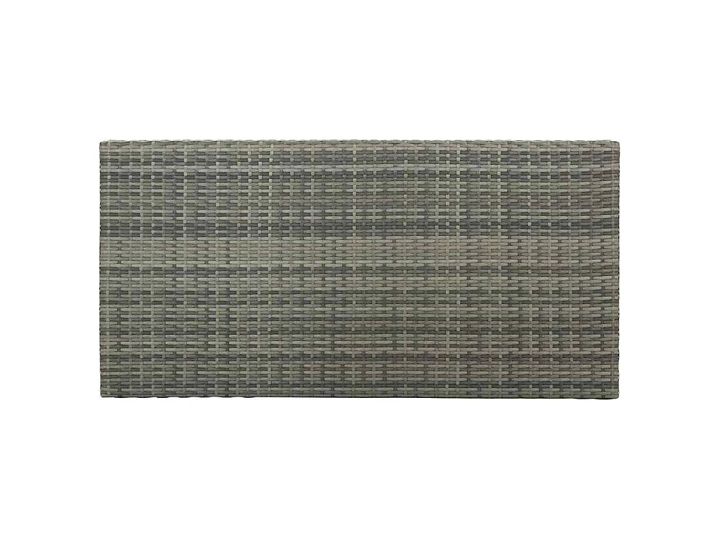 Table de bar avec rangement Gris 120x60x110 cm Résine tressée
