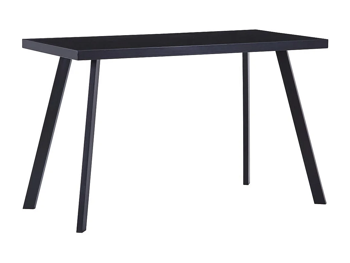 Table à manger Noir 120x60x75 cm Verre trempé