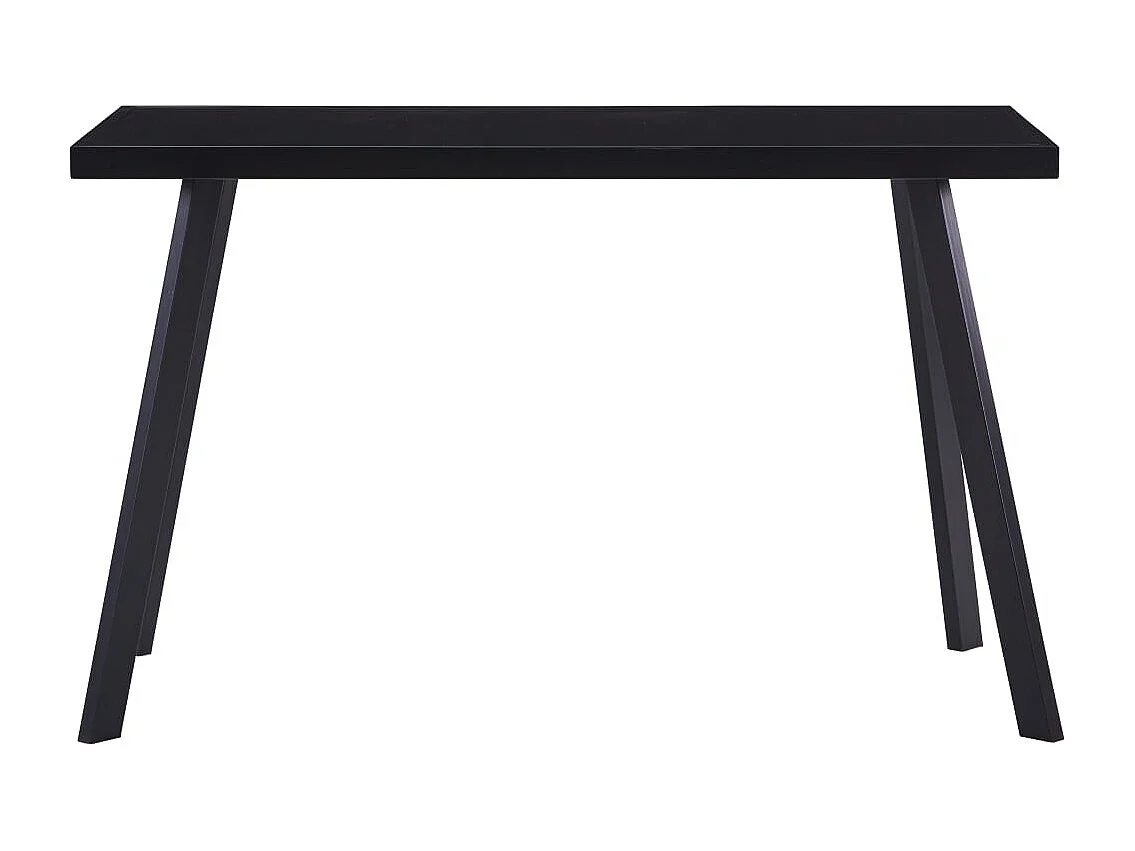 Table à manger Noir 120x60x75 cm Verre trempé