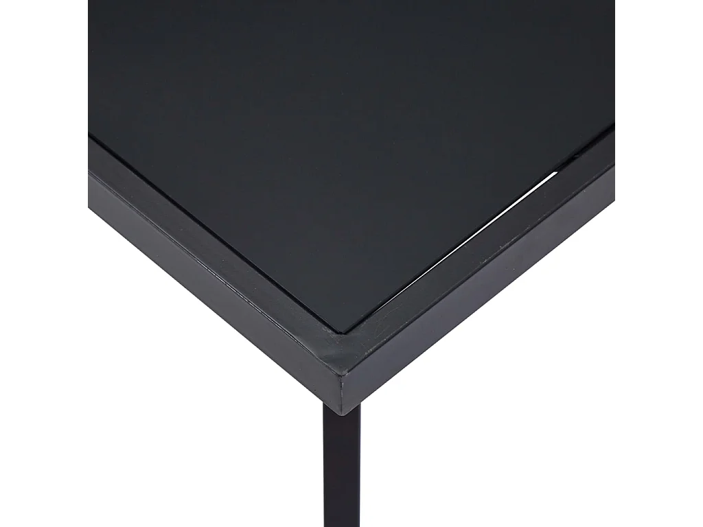 Table à manger Noir 120x60x75 cm Verre trempé