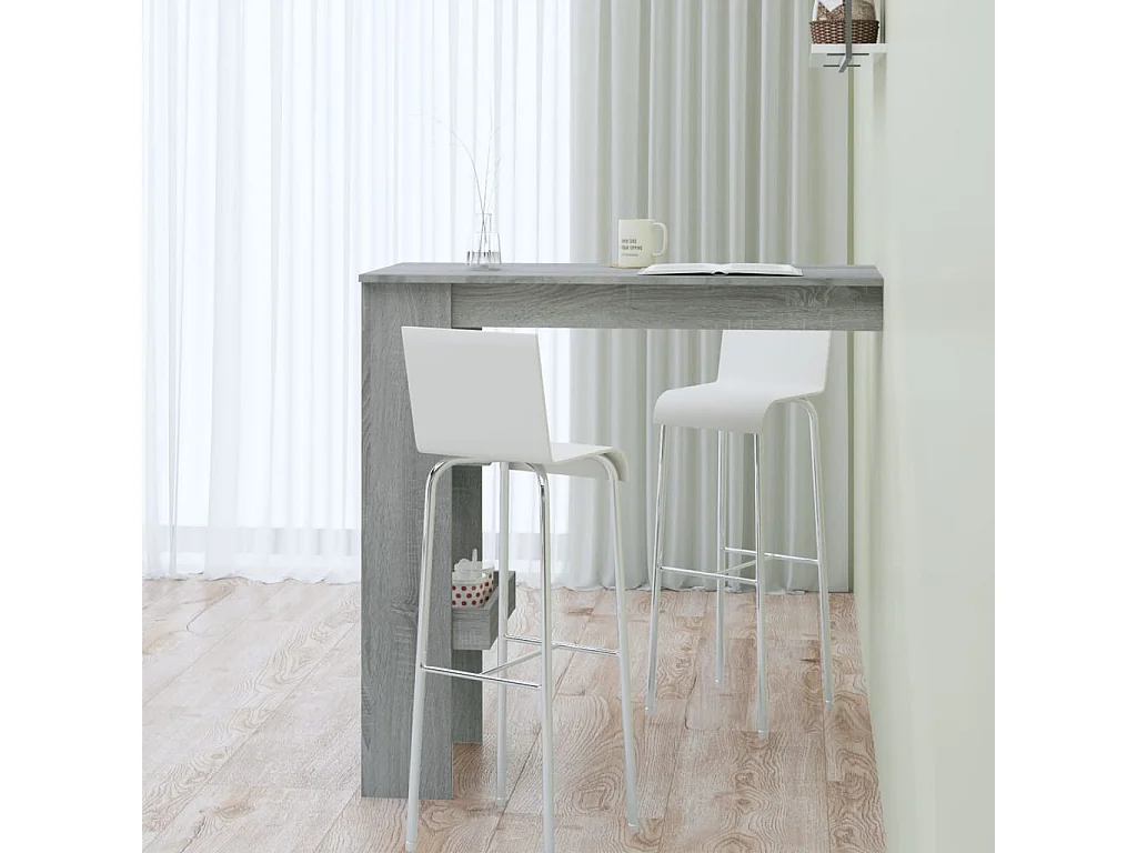 Bancone da Muro Grigio Sonoma 102x45x103,5 cm Legno Multistrato