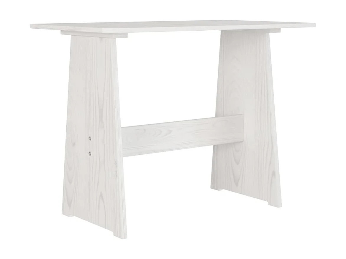 Table à manger avec banc REINE blanc bois de pin solide