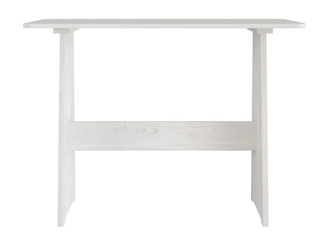 Table à manger avec banc REINE blanc bois de pin solide