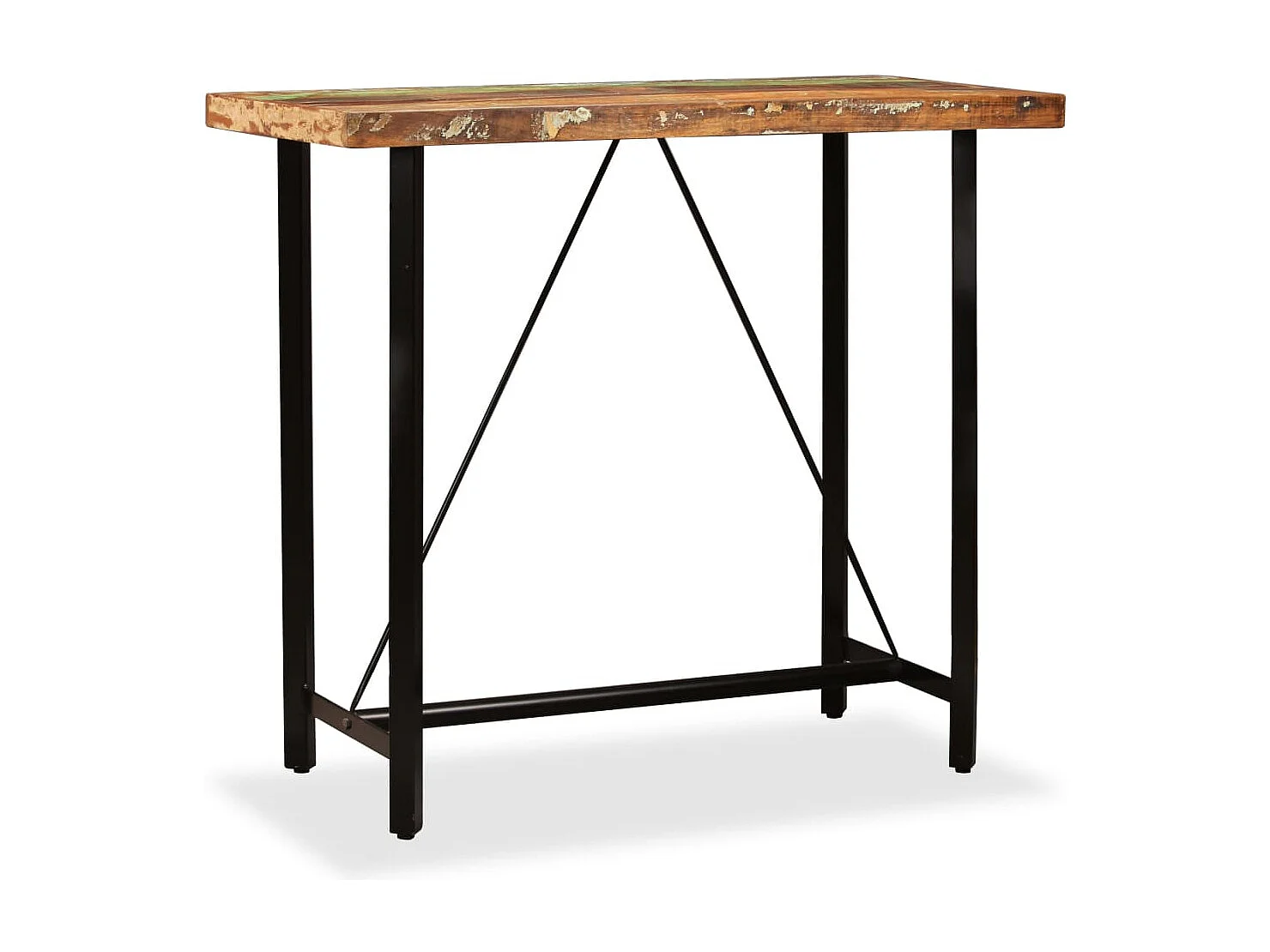 Table de bar Bois massif de récupération 120x60x107 cm
