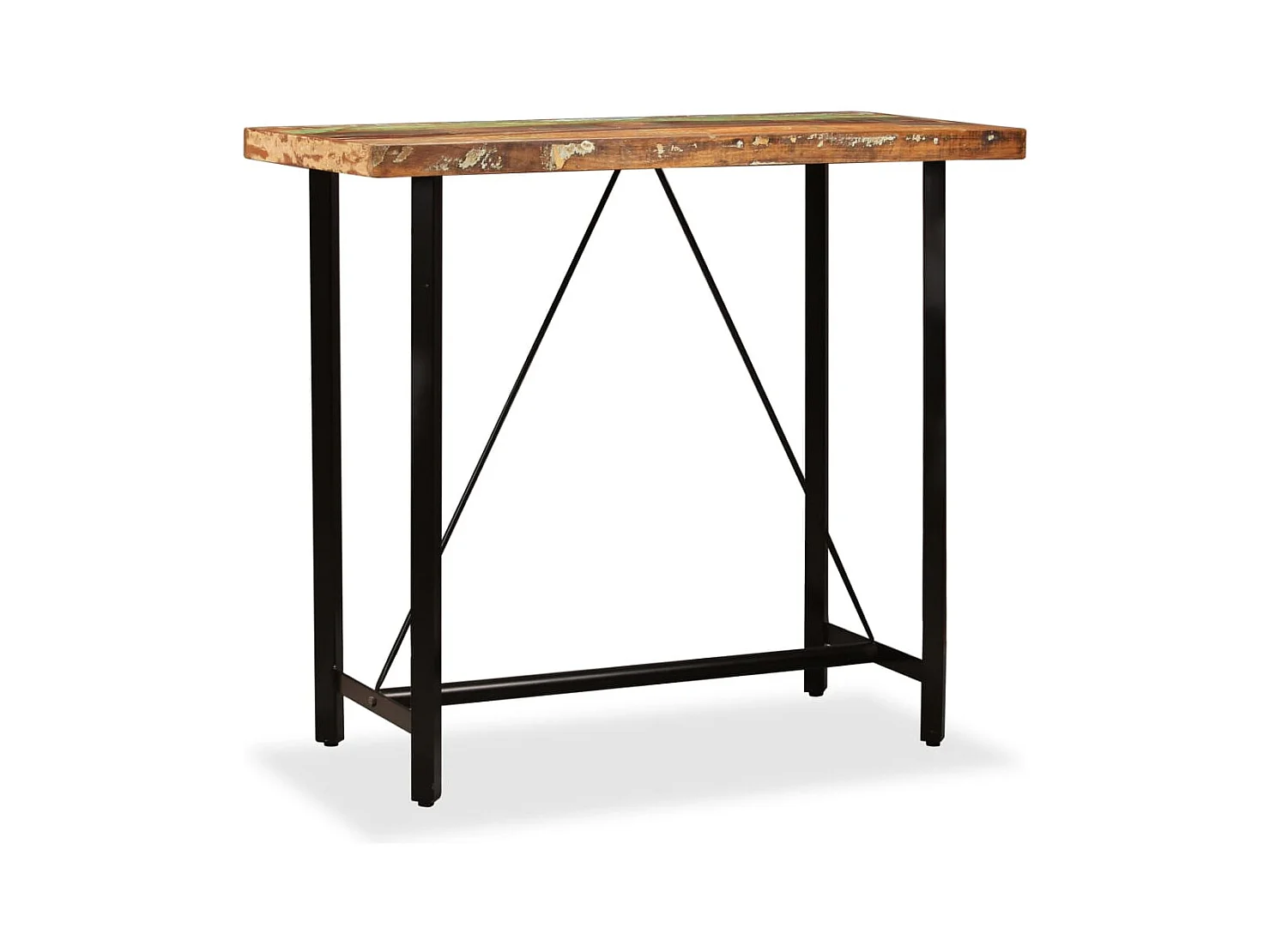 Table de bar Bois massif de récupération 120x60x107 cm