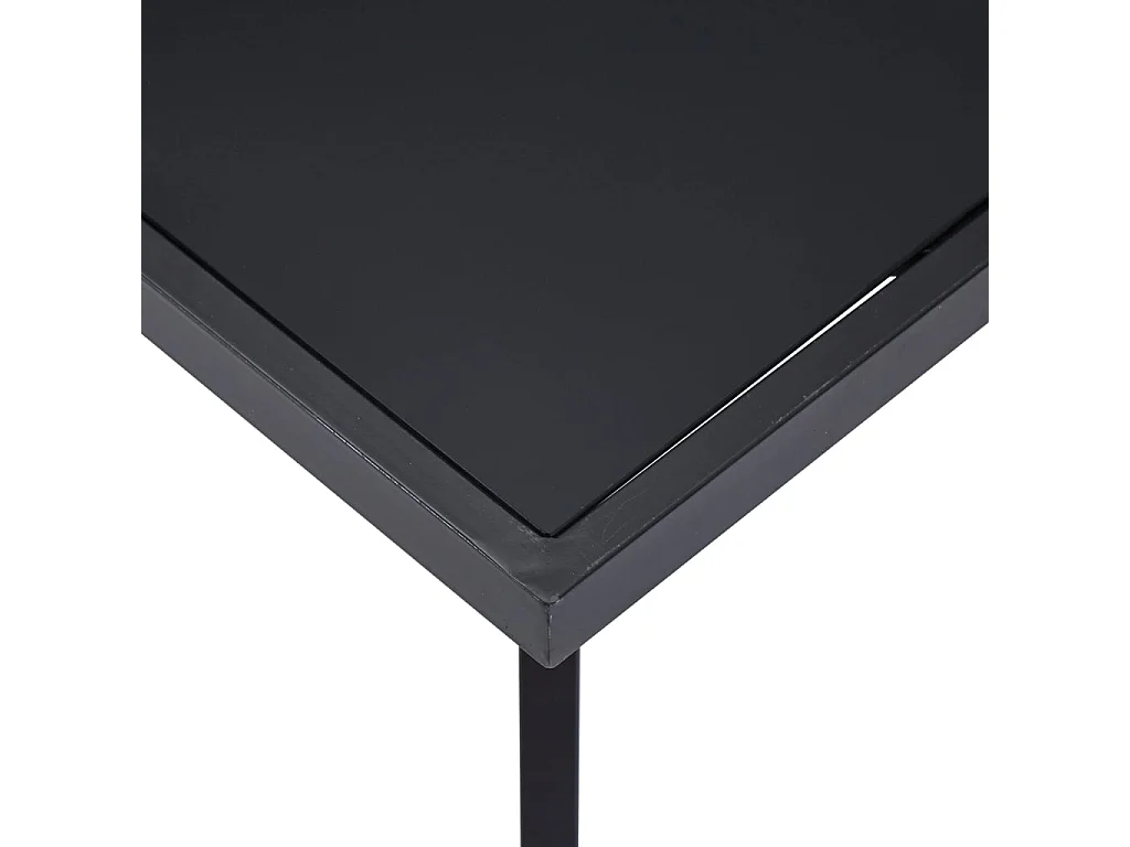 Table à manger Noir 160x80x75 cm Verre trempé
