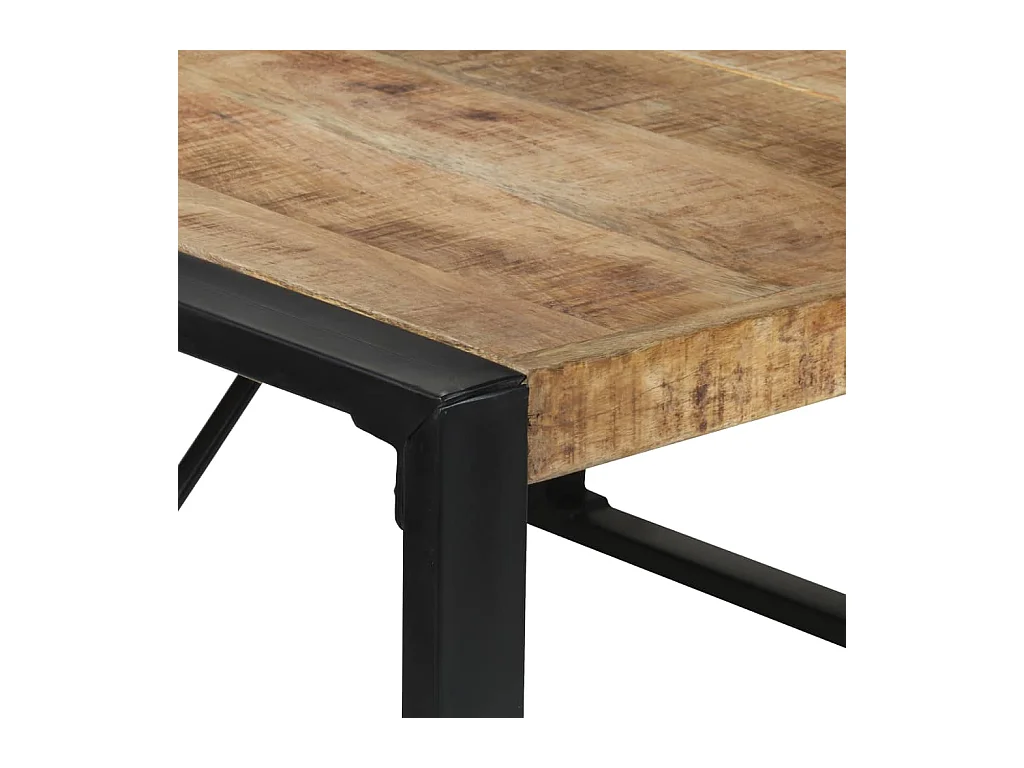 Eettafel 140x140x75 cm ruw mangohout