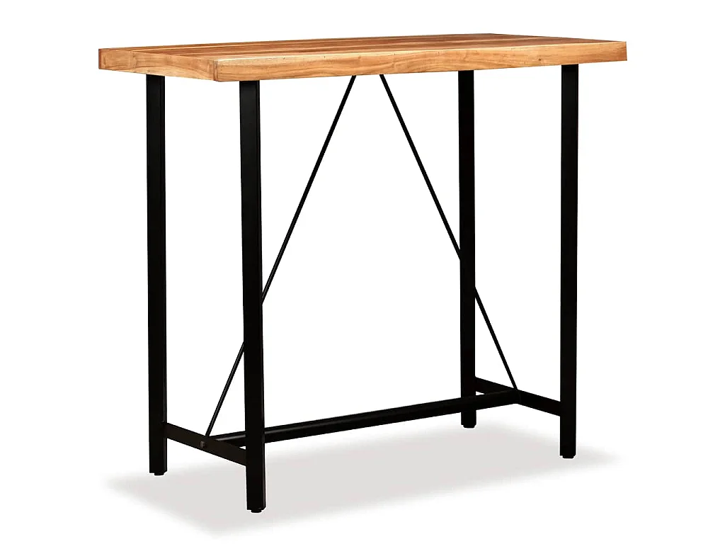 Table de bar Bois massif d'acacia 120x60x107 cm