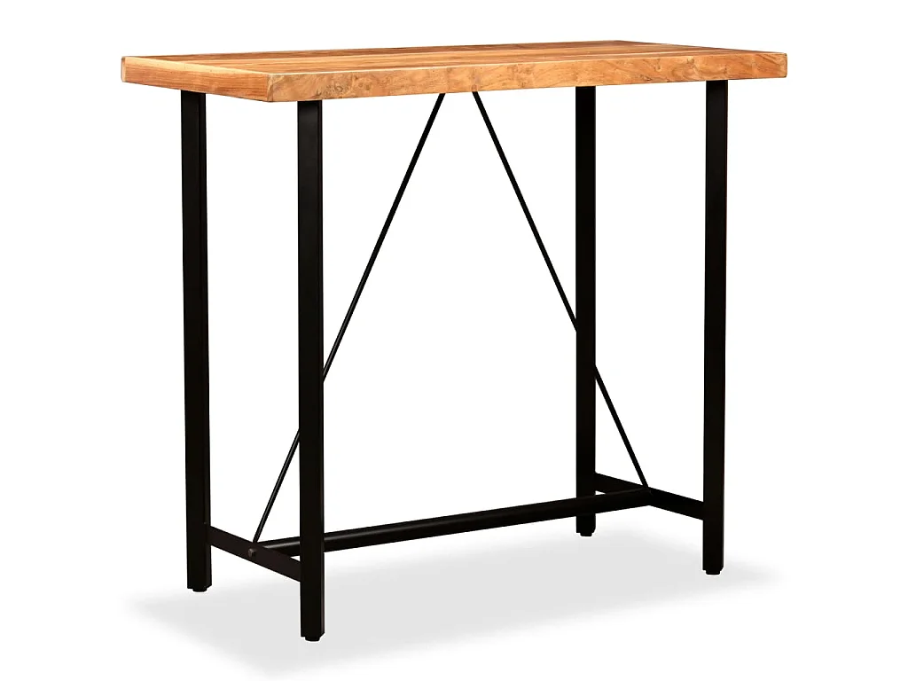 Table de bar Bois massif d'acacia 120x60x107 cm