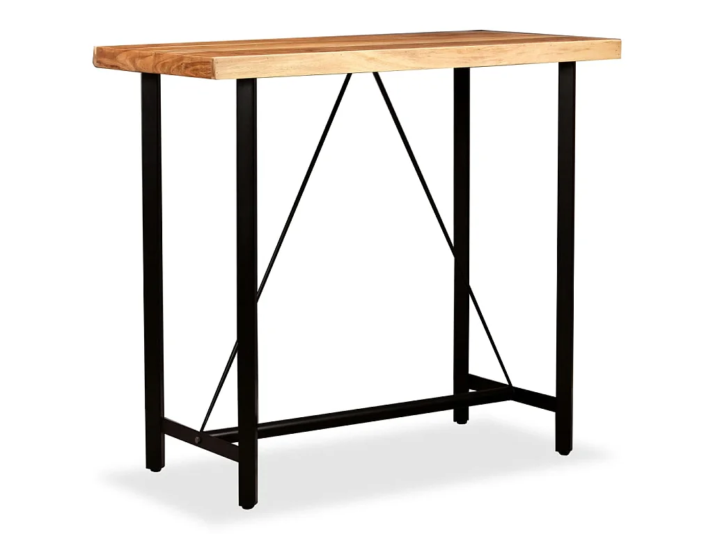 Table de bar Bois massif d'acacia 120x60x107 cm