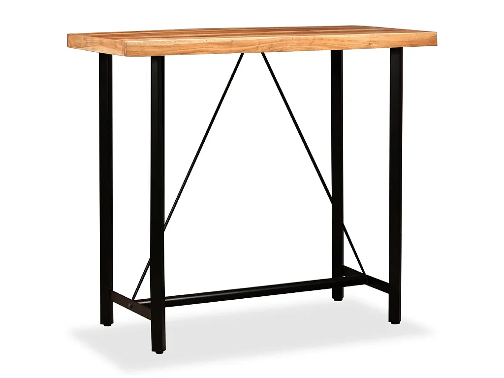 Table de bar Bois massif d'acacia 120x60x107 cm