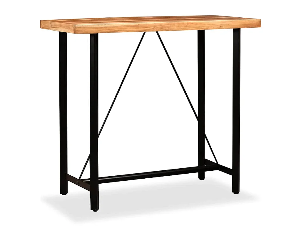 Table de bar Bois massif d'acacia 120x60x107 cm