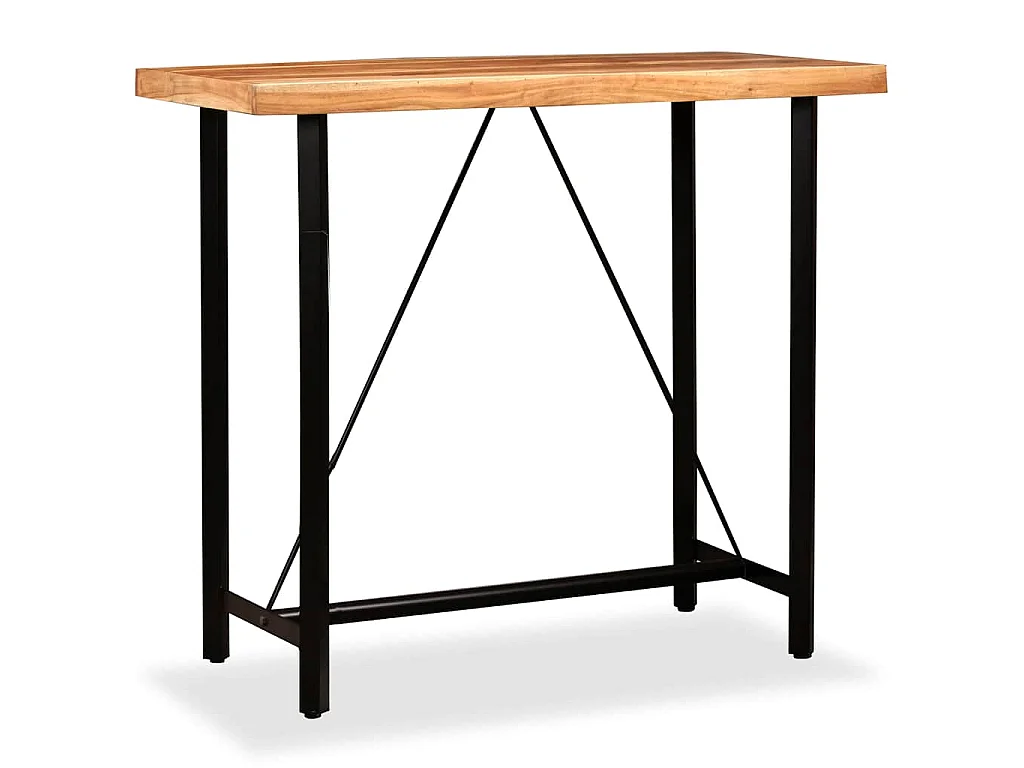 Table de bar Bois massif d'acacia 120x60x107 cm