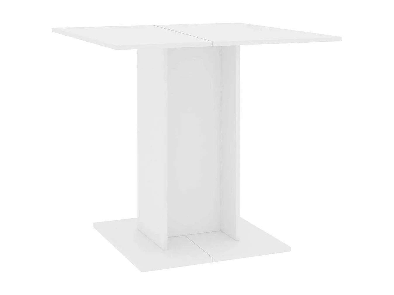 Table à manger Blanc 80x80x75 cm bois d'ingénierie