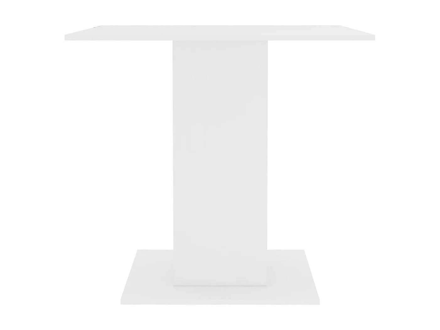 Table à manger Blanc 80x80x75 cm bois d'ingénierie