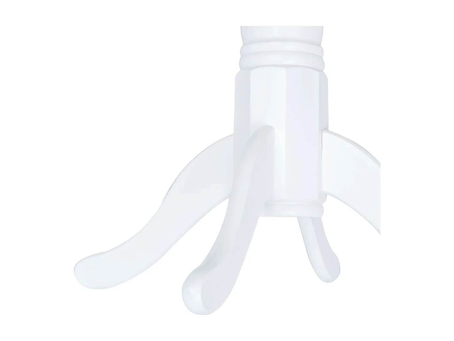 Eettafel 106 cm massief rubberwood wit en bruin