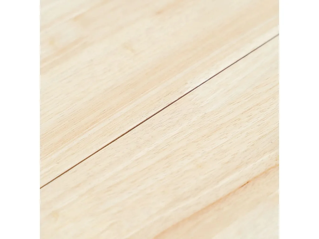 Eettafel 106 cm massief rubberwood wit en bruin