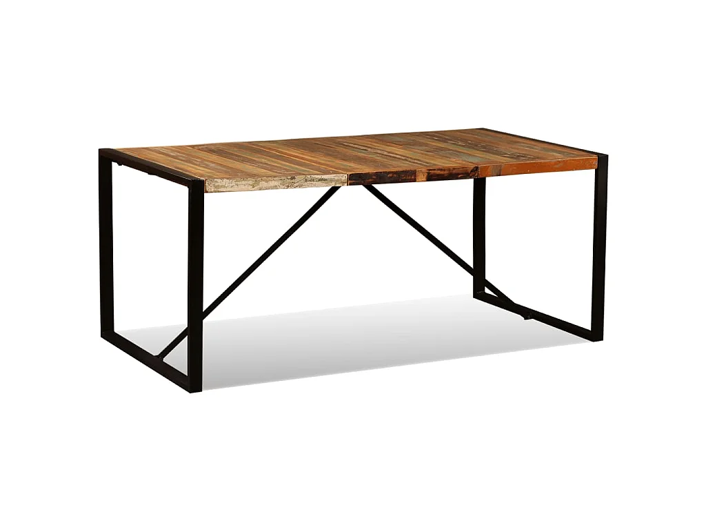 Mesa de comedor de madera maciza reciclada 180 cm