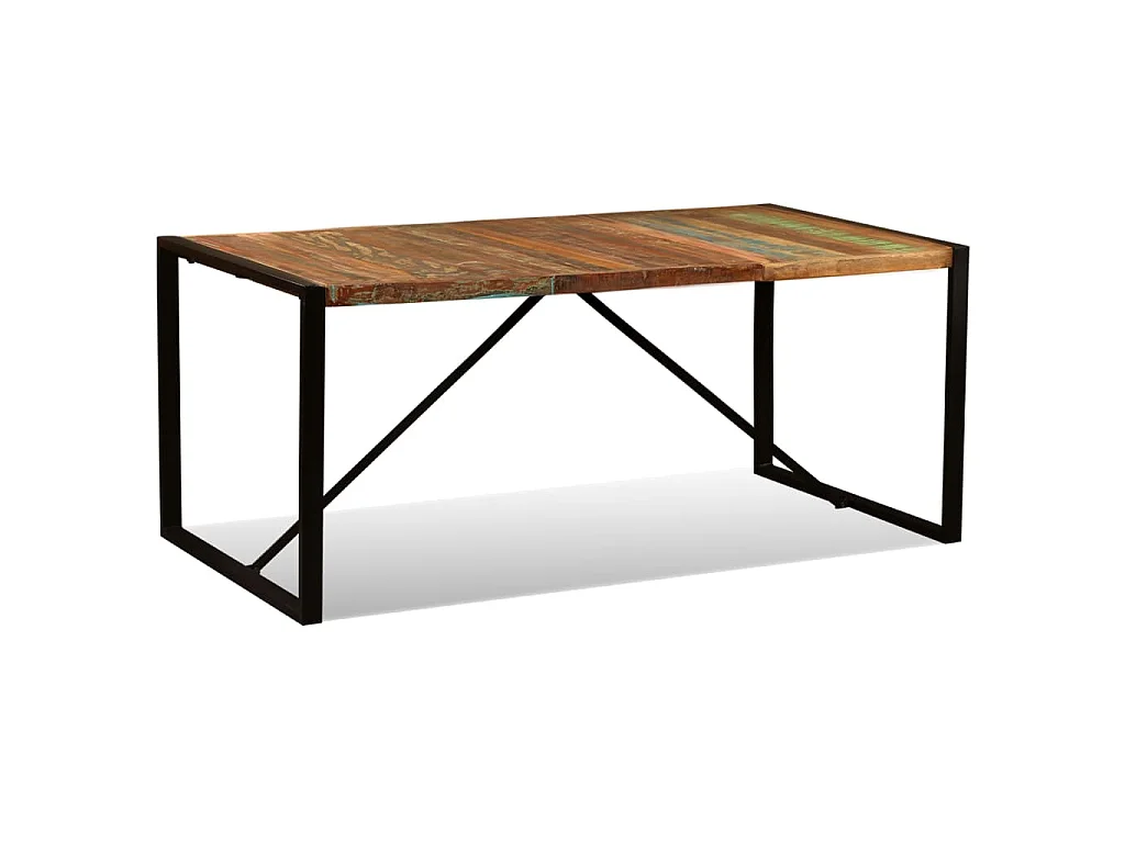 Mesa de comedor de madera maciza reciclada 180 cm