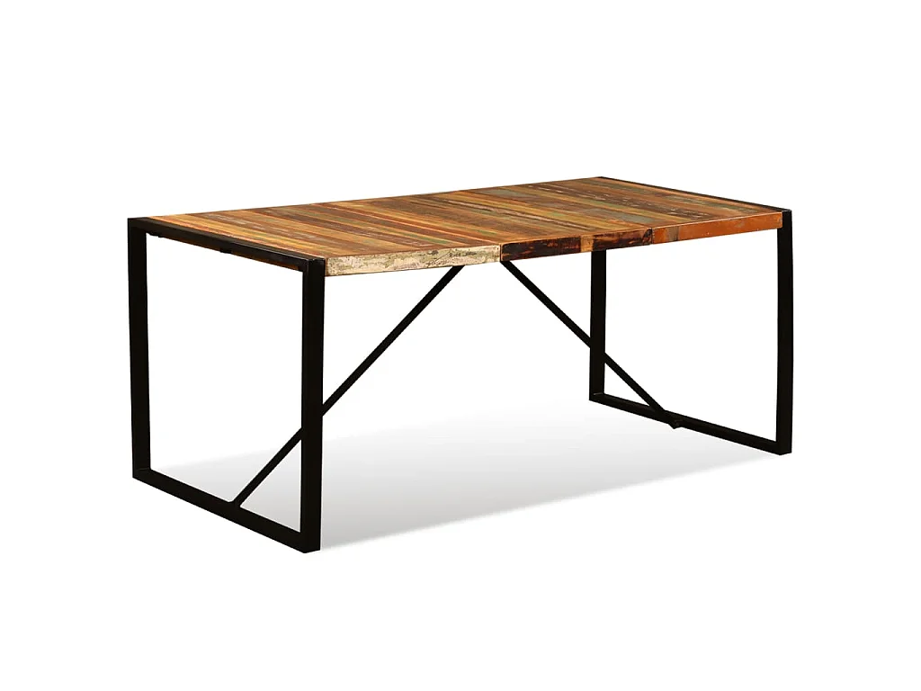 Mesa de comedor de madera maciza reciclada 180 cm