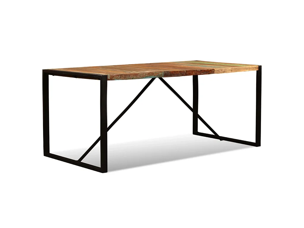 Mesa de comedor de madera maciza reciclada 180 cm