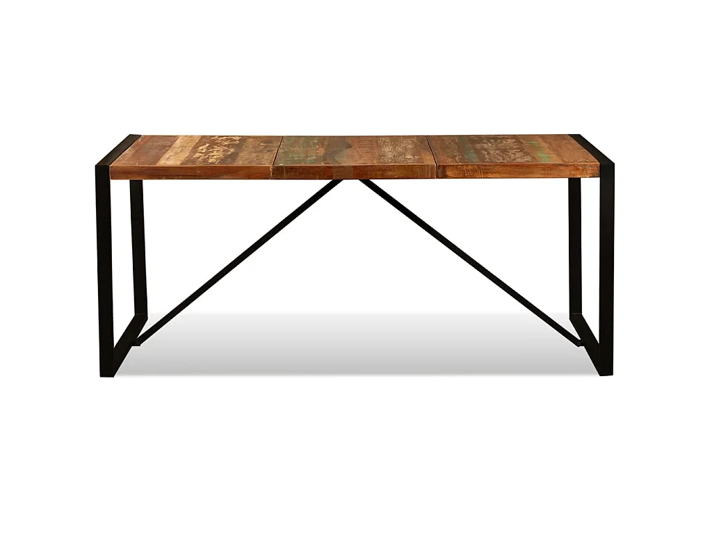 Mesa de comedor de madera maciza reciclada 180 cm