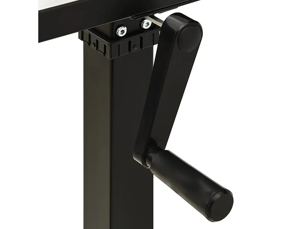 Estrutura mesa ajustável em altura com manivela preto