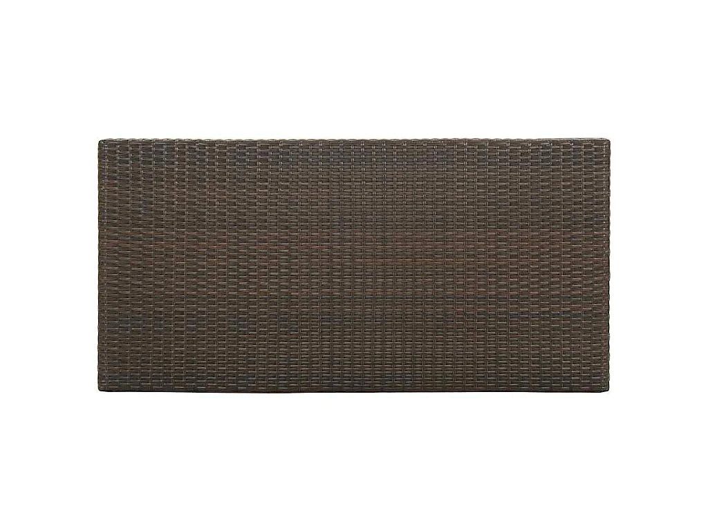 Mesa de bar com prateleiras 120x60x110 cm vime PE castanho