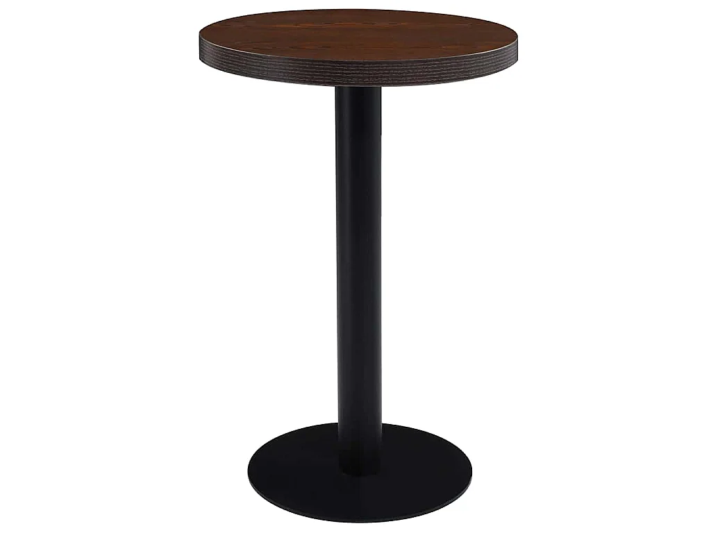Mesa bistrô 50 cm MDF castanho-escuro