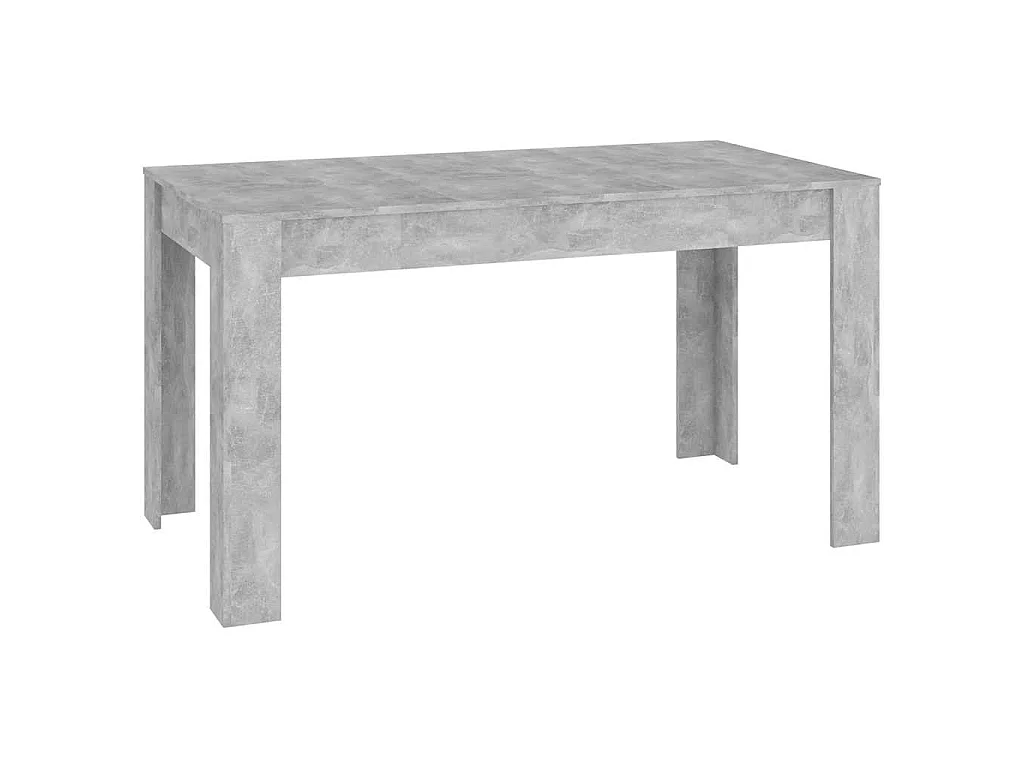 Table de salle à manger Gris béton 140x74,5x76 cm Aggloméré