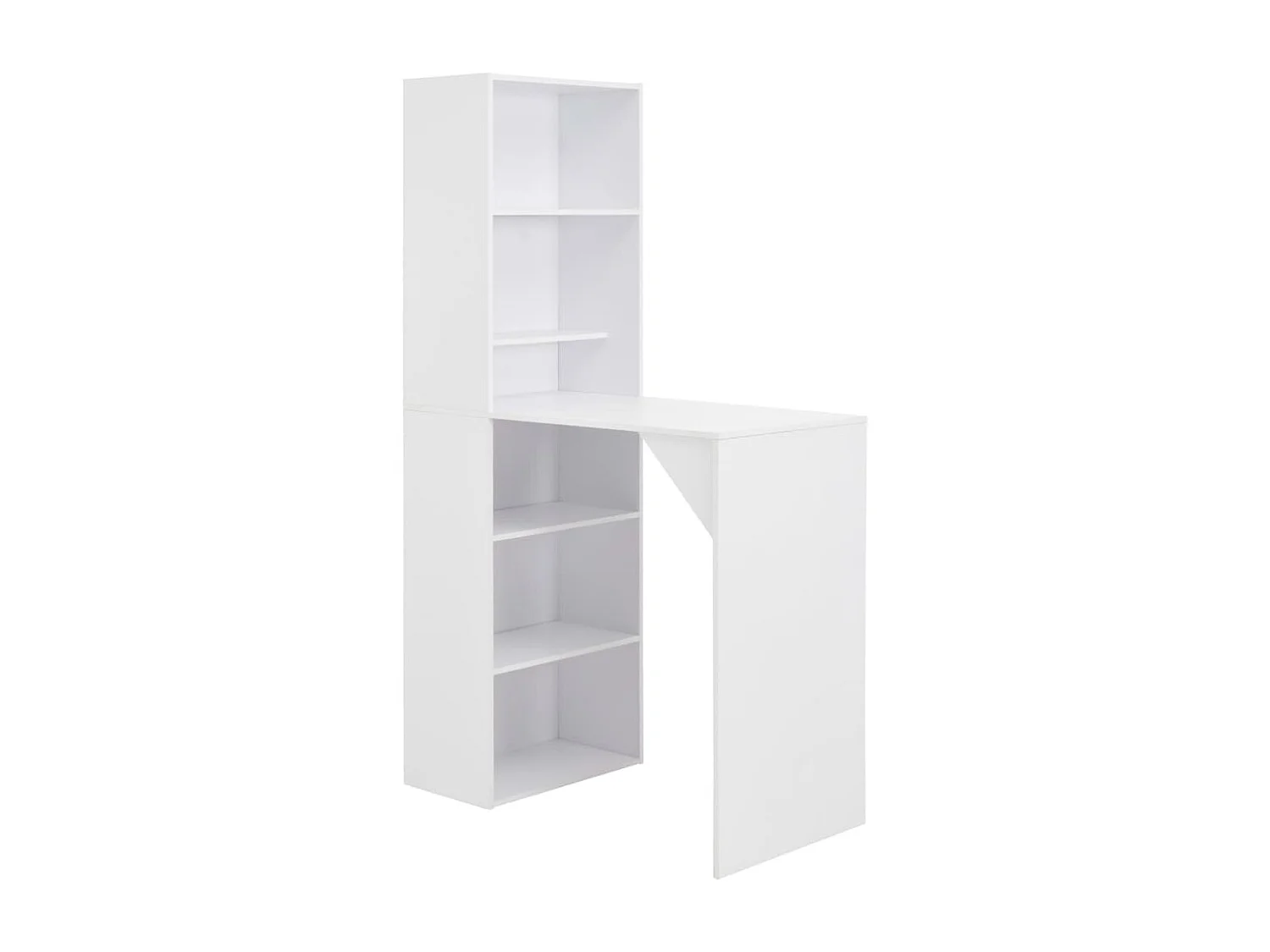 Table de bar avec armoire Blanc 115x59x200 cm