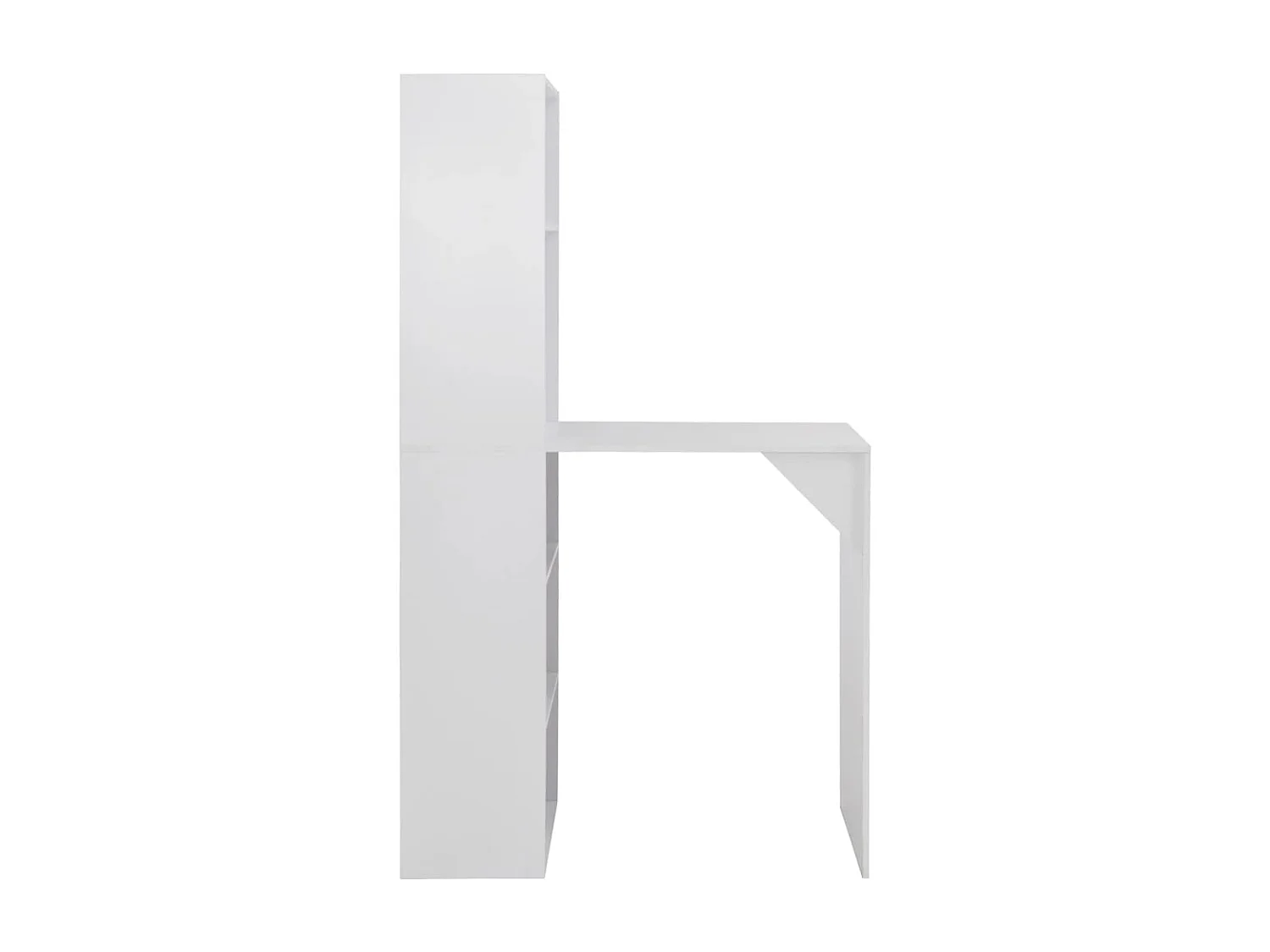 Table de bar avec armoire Blanc 115x59x200 cm
