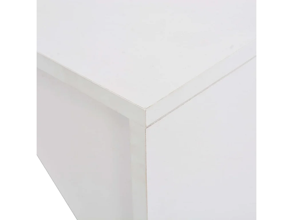 Table de bar avec armoire Blanc 115x59x200 cm