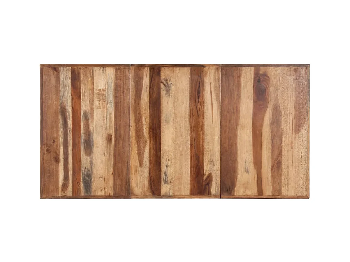 Eettafel 160x80x75 cm massief hout met honingkleurige afwerking