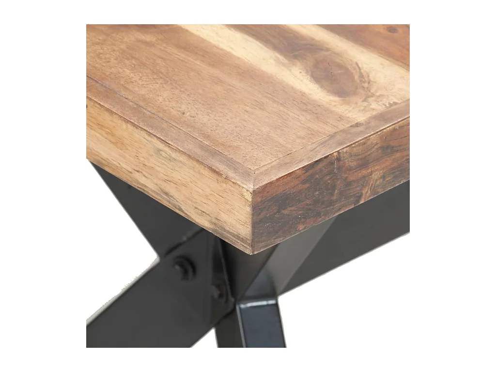 Eettafel 160x80x75 cm massief hout met honingkleurige afwerking