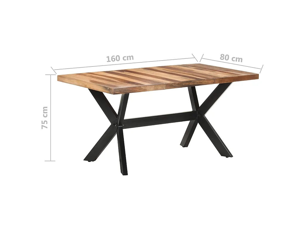 Table de salle à manger 160x80x75 cm Bois avec finition miel