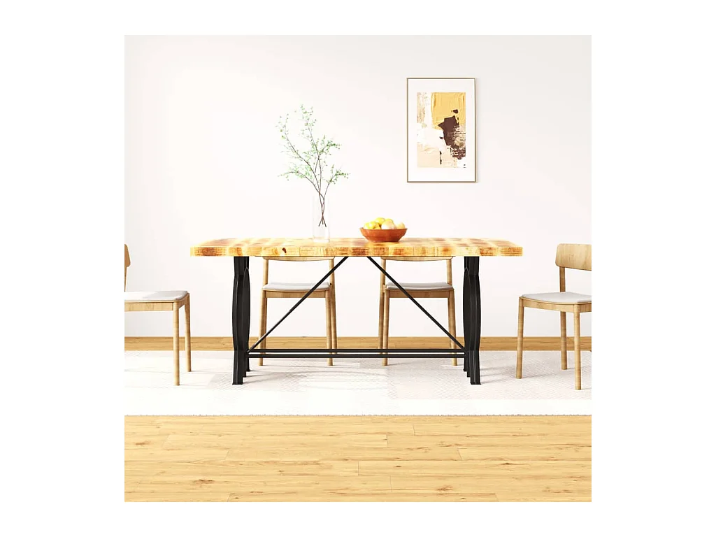 Table à manger Bois de manguier brut 180 cm