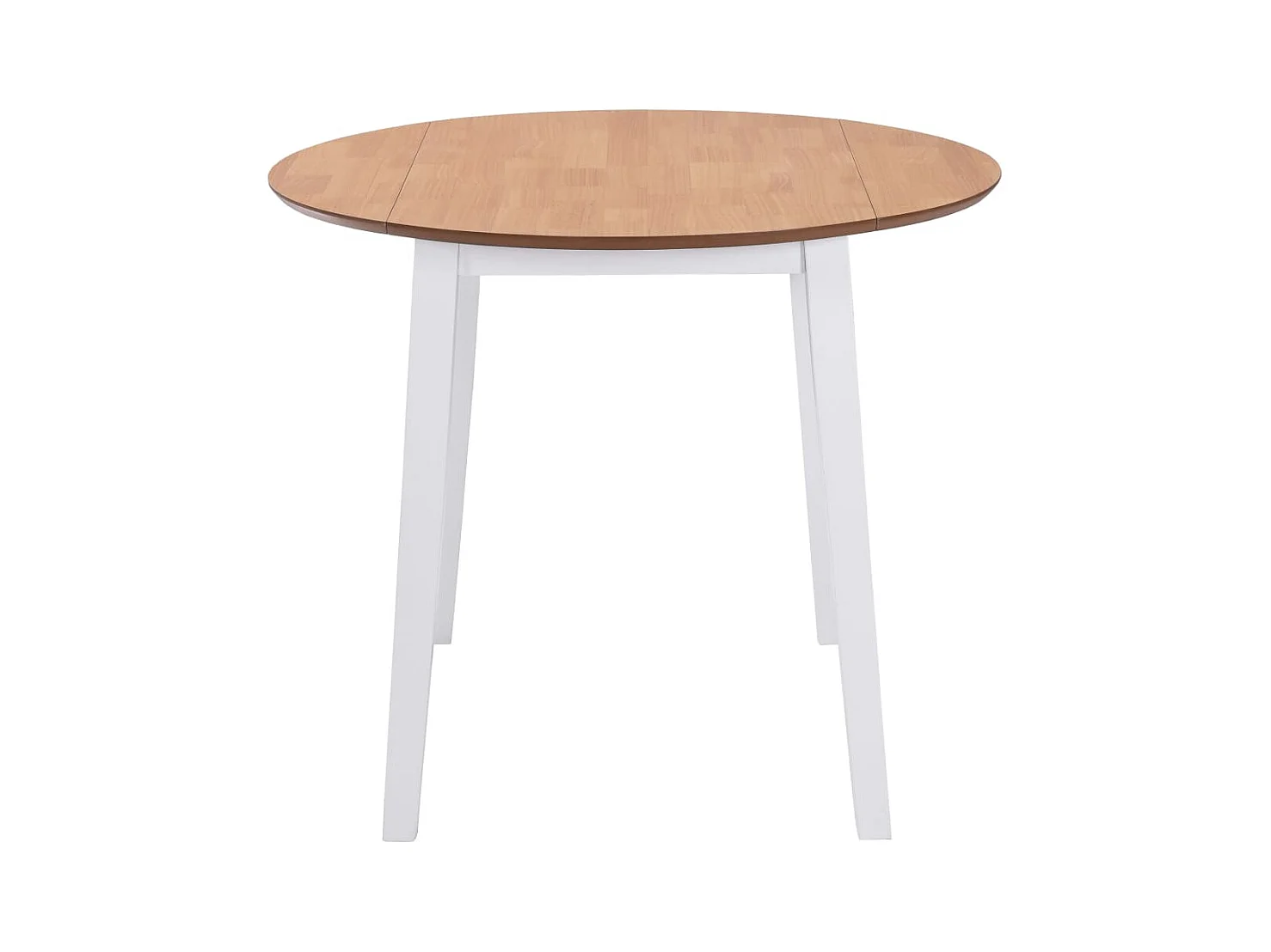 Table à manger ronde à abattant MDF blanc