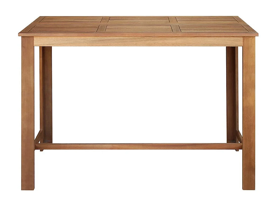 Mesa de bar de madera maciza de acacia 150x70x105 cm